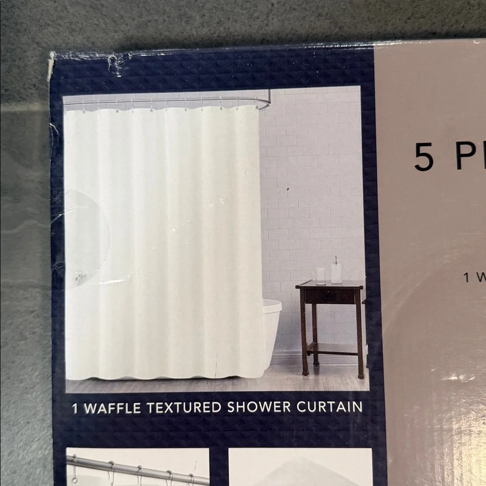 NEW! Nueva Spa 5 piece bath set, White